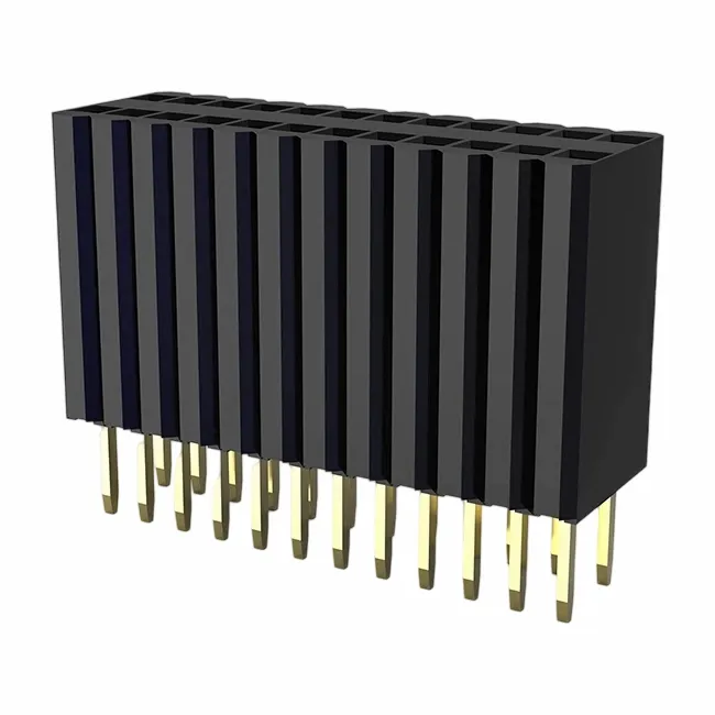 1.27x2.54mm header baineann snámh aon sraith aonair